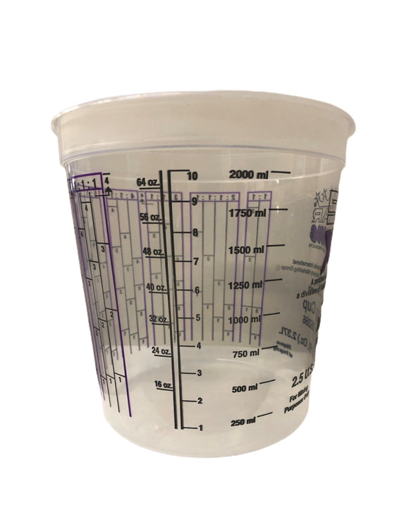 2.5 Quart Mixing Cup (2.37 L) - 25 Pack.